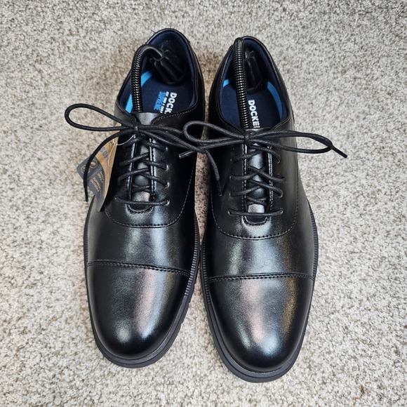 Dockers Supreme Flex Dress Shoes Mens 10 M Black Cap Toe Comfort Oxford Lace Up main image 4